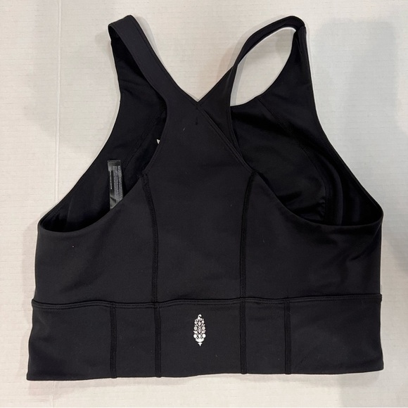 Free people movement high neck cut out tank top/sports bra Size medium - Black - Picture 2 of 6